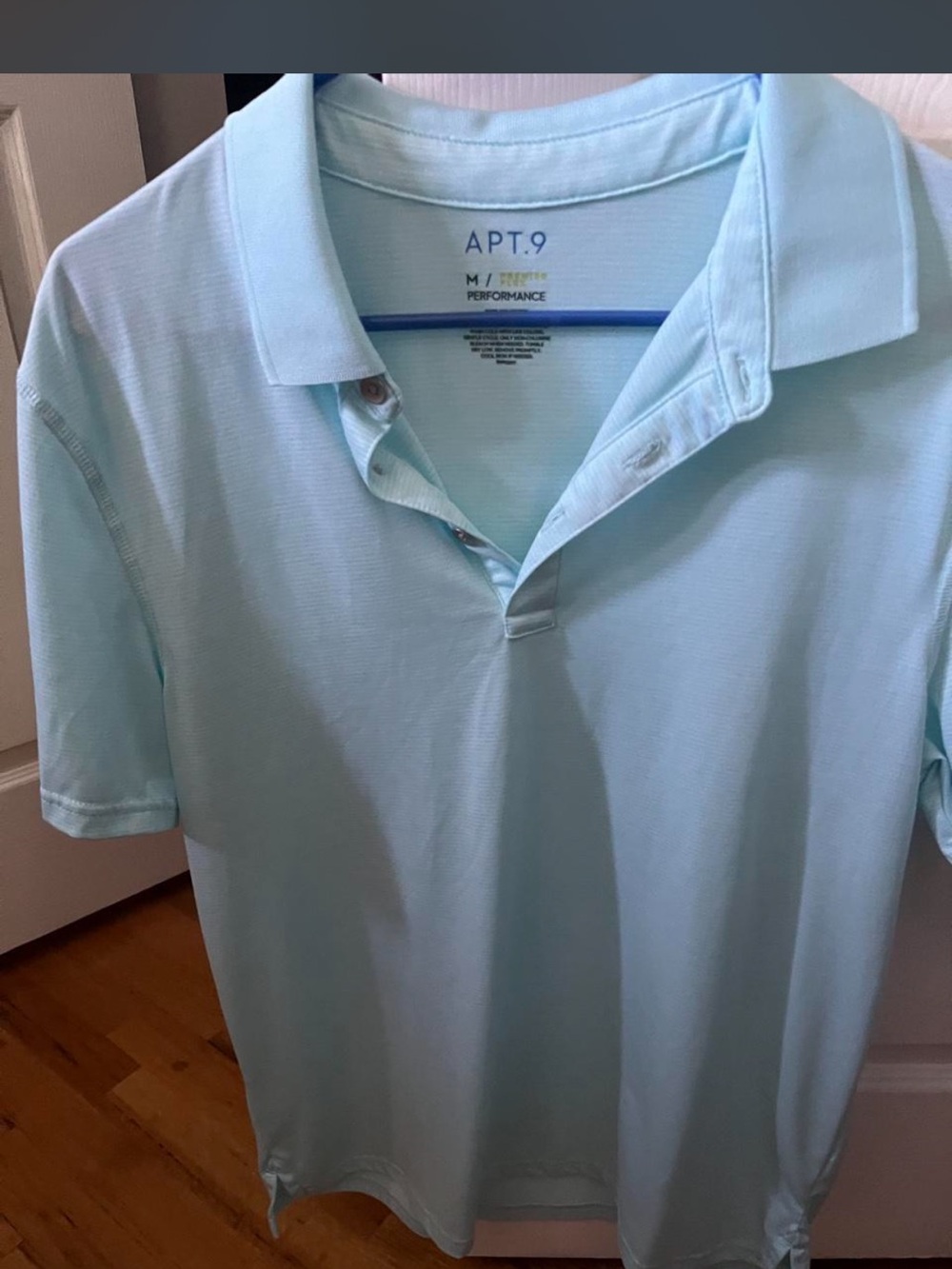 Apt. 9 light blue polo shirt
